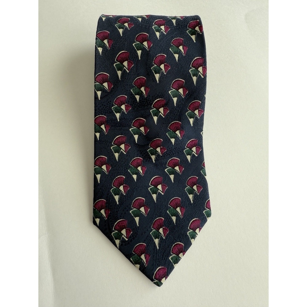 Ted Lapidus Elegant Designer Tie Long (60) 100% Silk Made In Italy Navy NWOT